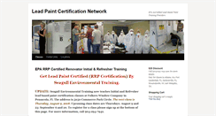 Desktop Screenshot of leadpaintcertificationnetwork.com