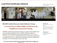 Tablet Screenshot of leadpaintcertificationnetwork.com